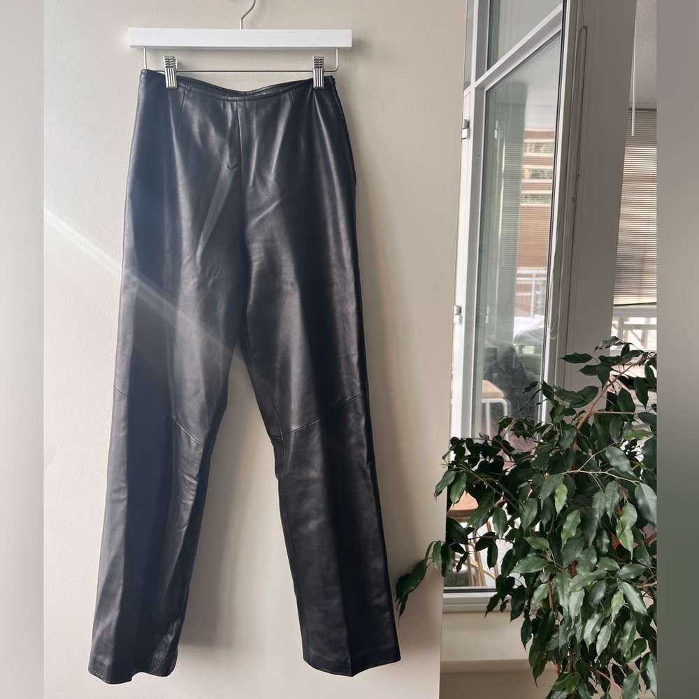 DANIER Vintage Leather Pants - Black SIZE 4